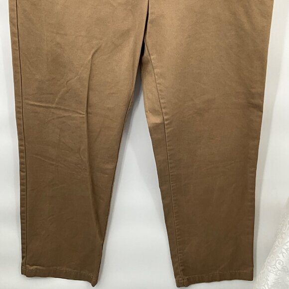 Izod Men's American Chino‎ Pants W36 L32 Khaki Tan Cotton - Picture 4 of 7